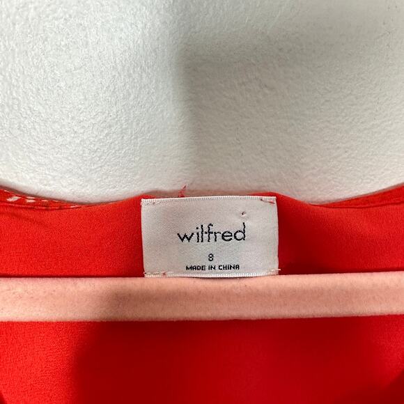 WILFRED x ARITZIA Button Front Dress Flame Scarlet Red {VV31} - Picture 6 of 7